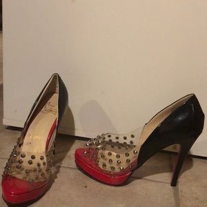 Christian louboutin studded heels